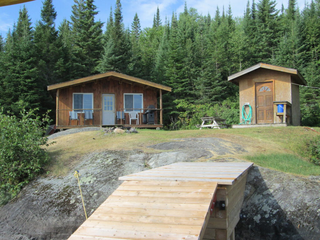 A photo of the cabin at Goat camp.